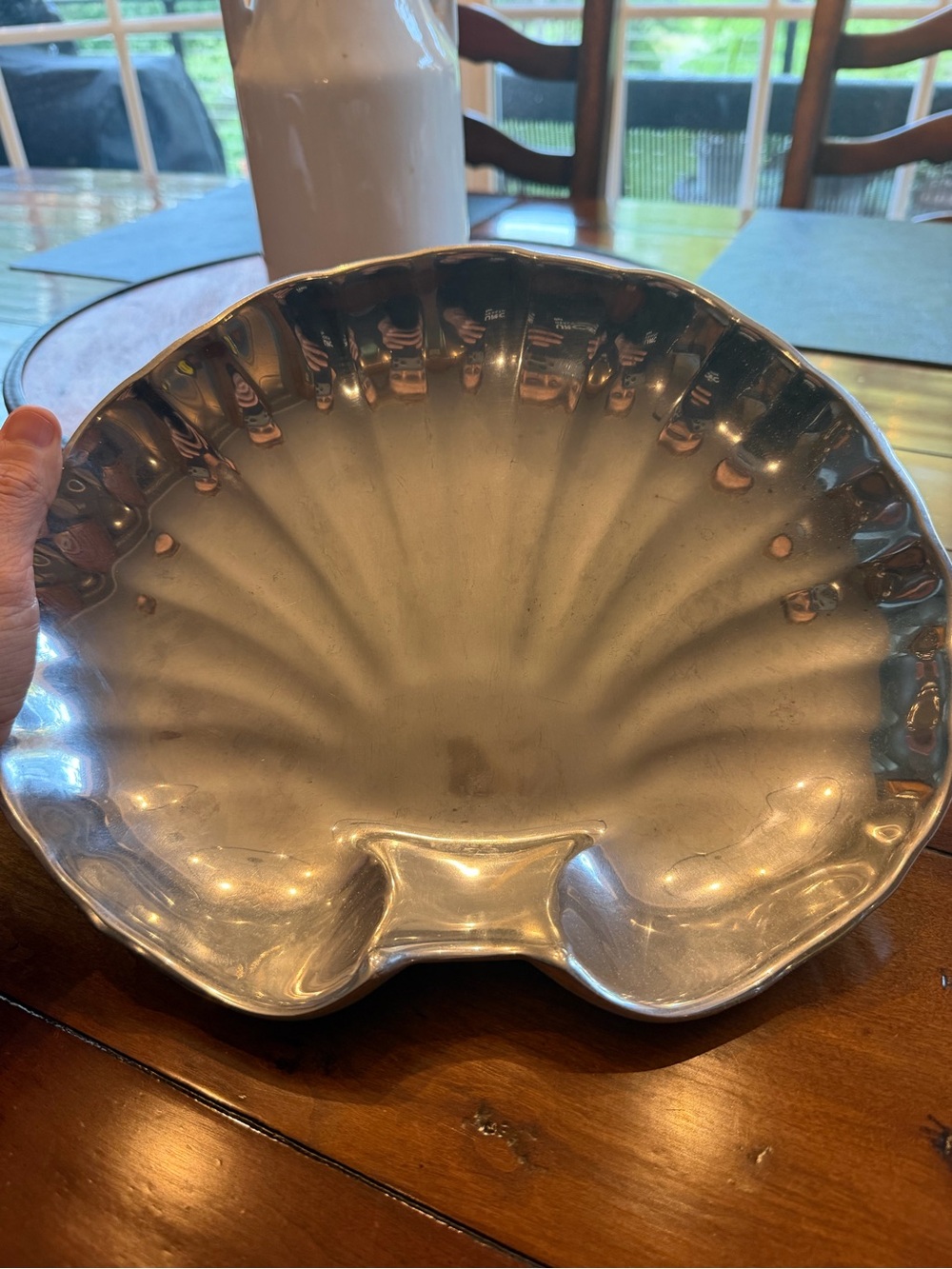 Wilton Armetale Pewter-Tone Shell Serving Bowl Set